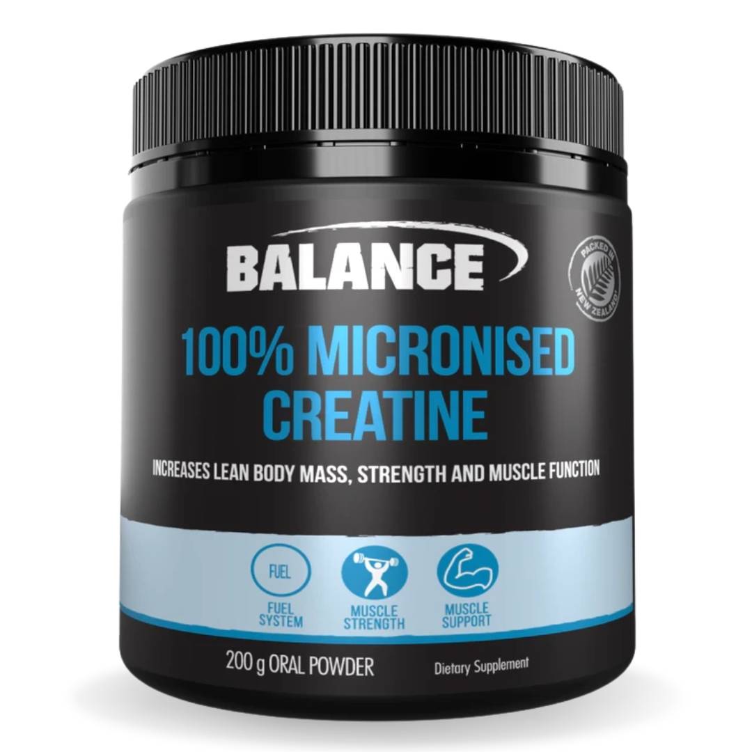 Balance nutritional supplements with creatine for muscle strength, cellular fuel, and physical performance support