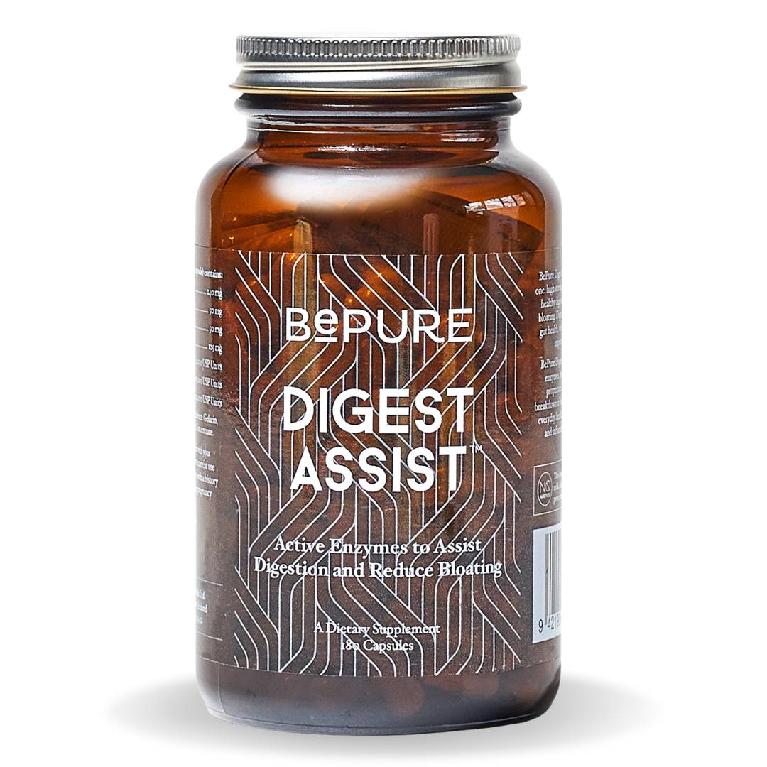 BePure Digest Assist, 180 capsules for digestive enzyme support, nutrient absorption, and gut comfort