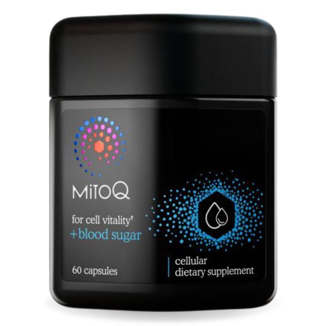 MitoQ Blood Sugar supplement for metabolic balance, healthy glucose levels, and insulin support