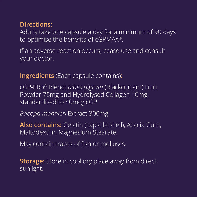 cGPMAX Brain Health Starter Pack (3 x 30 Caps)