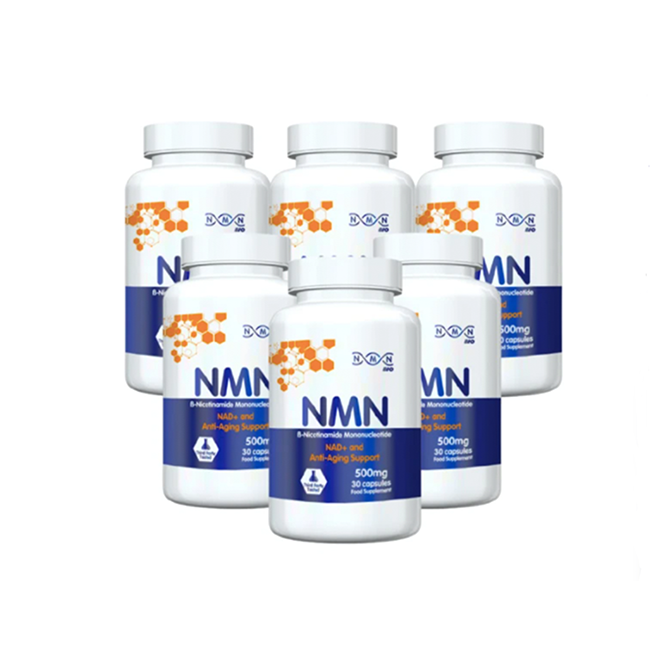 6 Bottles | NMN (beta Nicotinamide Mononucleotide) 500mg Capsules | 30 Capsules