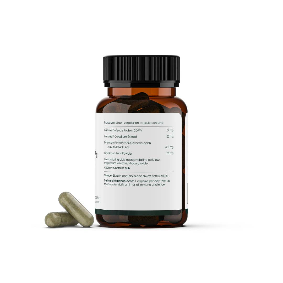 AEVUM Rejuvenate Pro supplement bottle showing full ingredients list on label with two green capsules on a white background