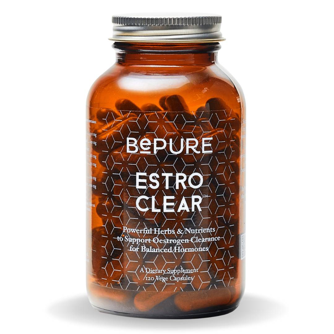 BePure EstroClear, 120 capsules for hormone balance, estrogen detox, and women’s health support
