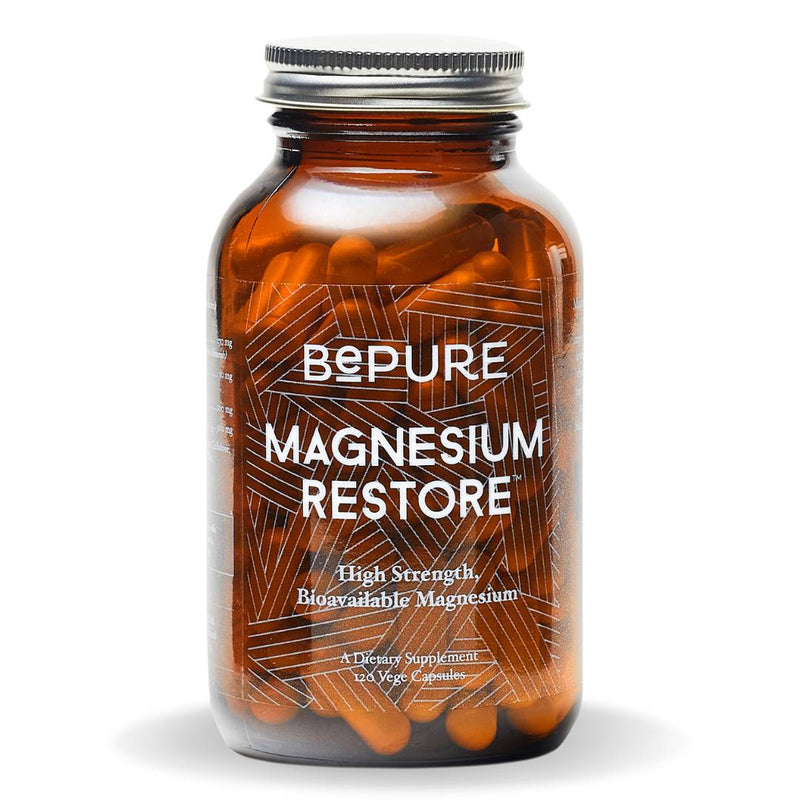 BePure Magnesium Restore, 120 capsules for muscle relaxation, sleep quality, and stress support
