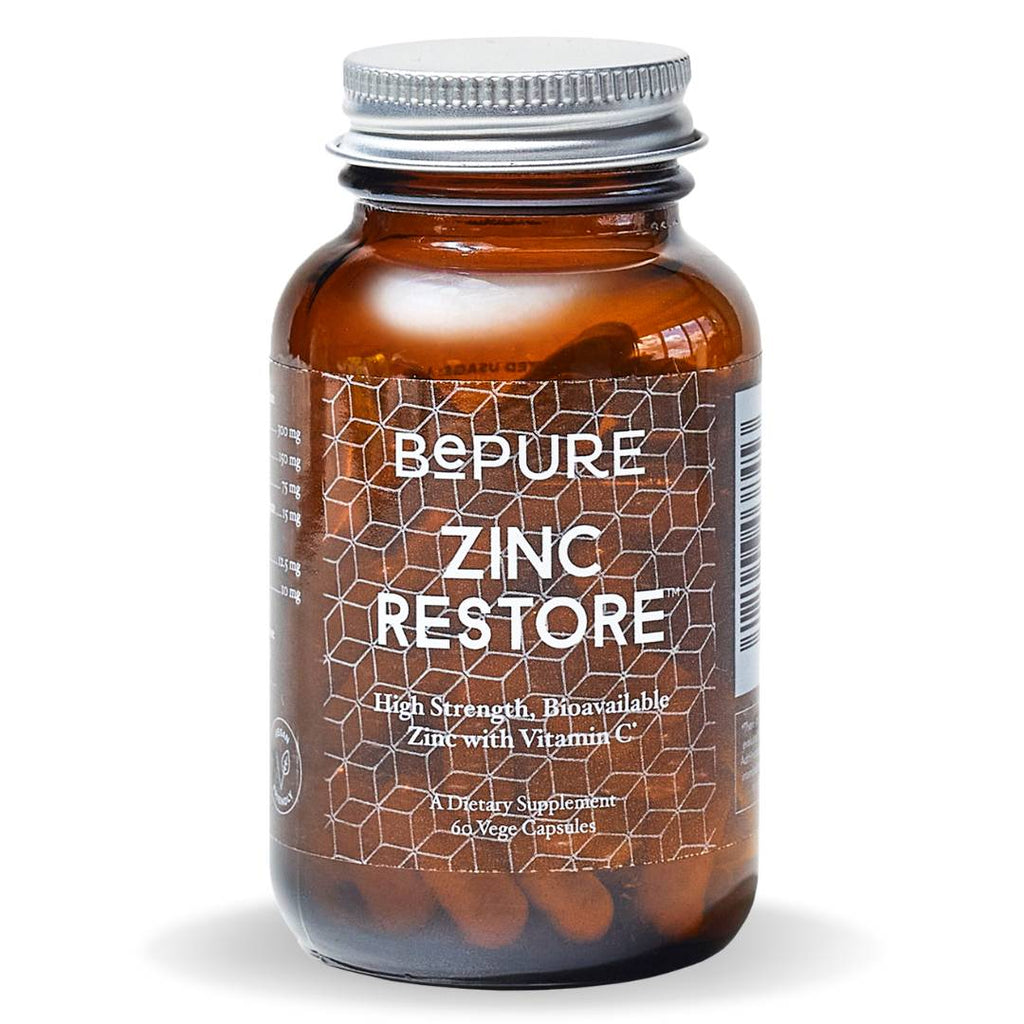 BePure Zinc Restore, 60 capsules to support immunity, skin health, and enzyme function
