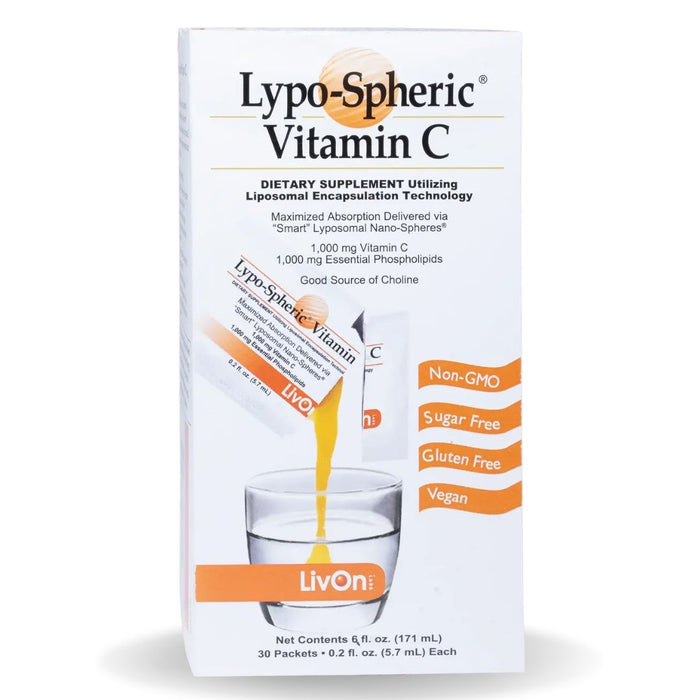 Lypo-Spheric Vitamin C by LivOn Labs for immune support, antioxidant protection, and enhanced absorption via liposomal delivery
