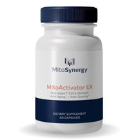 MitoSynergy MitoActivator EX dietary supplement with BioCopper for anti-aging and anti-graying support, 60 capsules