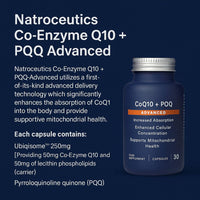 Natroceutics CoQ10 + PQQ Advanced supplement with Ubiqisome and PQQ for enhanced mitochondrial function, cellular energy, and optimal nutrient absorption