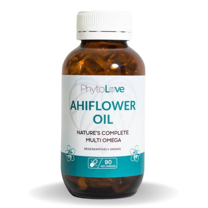 Phytolove Ahiflower, 90 capsules for plant-based omega fatty acid support, inflammation balance, and skin health
