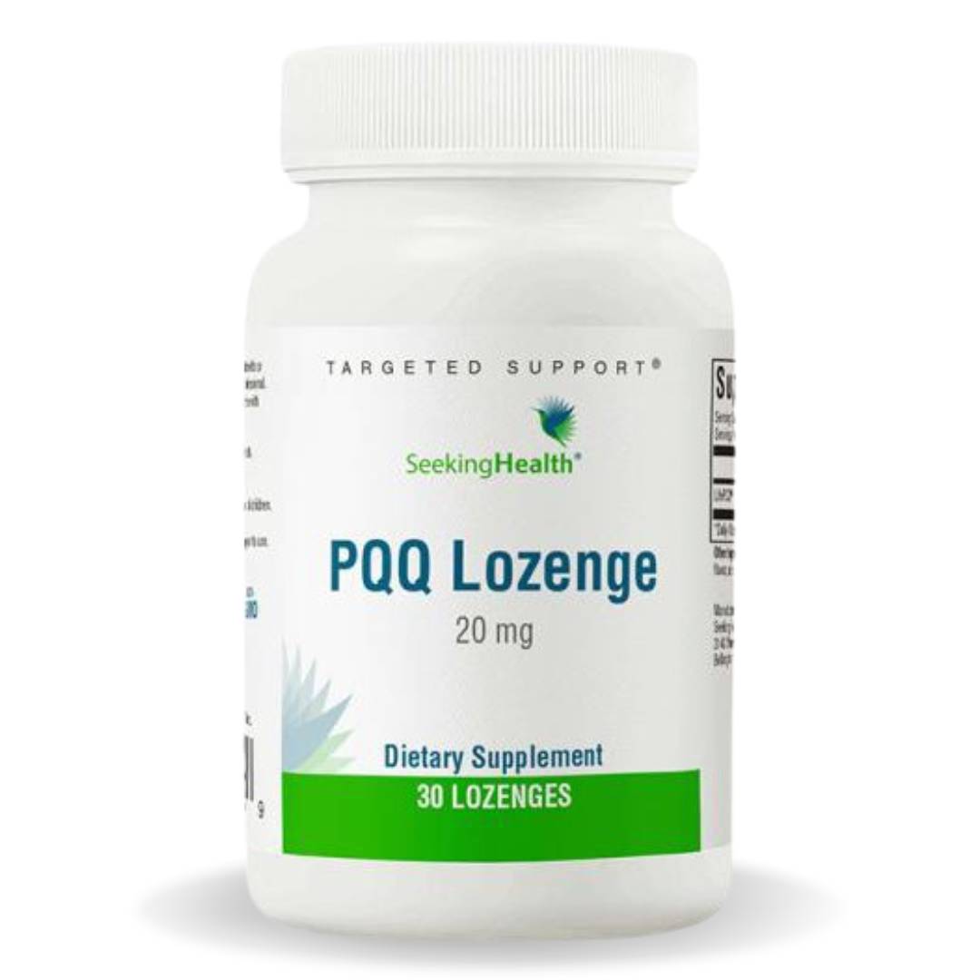 PQQ Lozenges by Seeking Health for mitochondrial function, brain health, and energy metabolism
