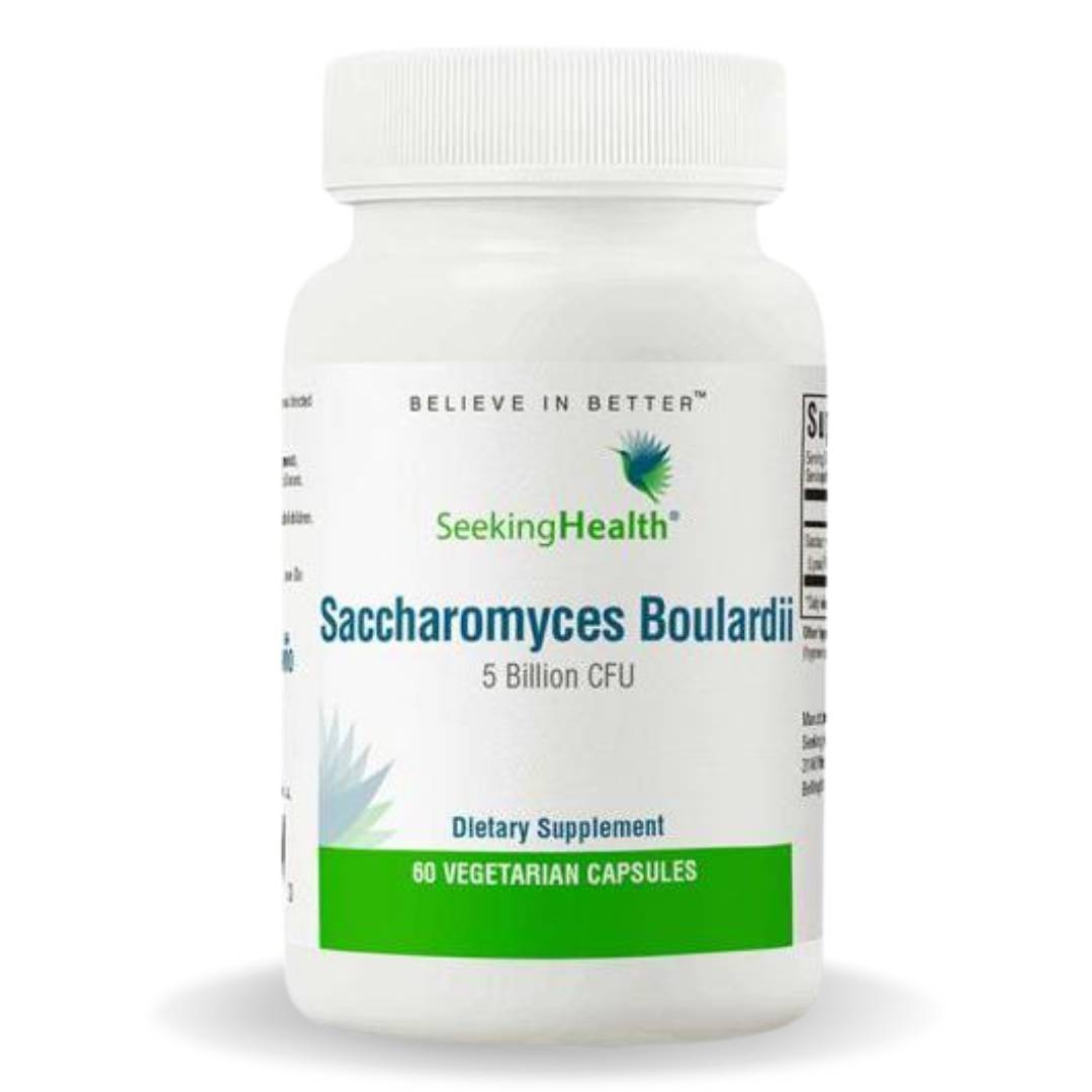 Saccharomyces Boulardii by Seeking Health, 60 capsules for gut health, digestive balance, and microbiome support