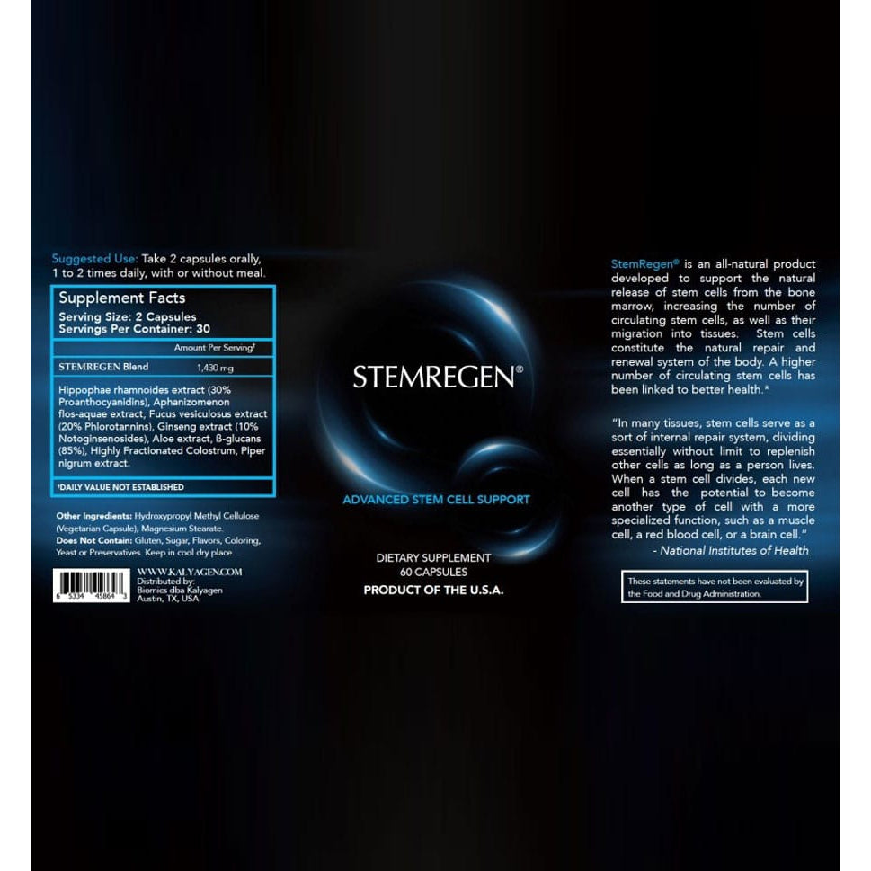 STEMREGEN - 30 serves (30 Day Supply) - Stem Cell Support Supplement