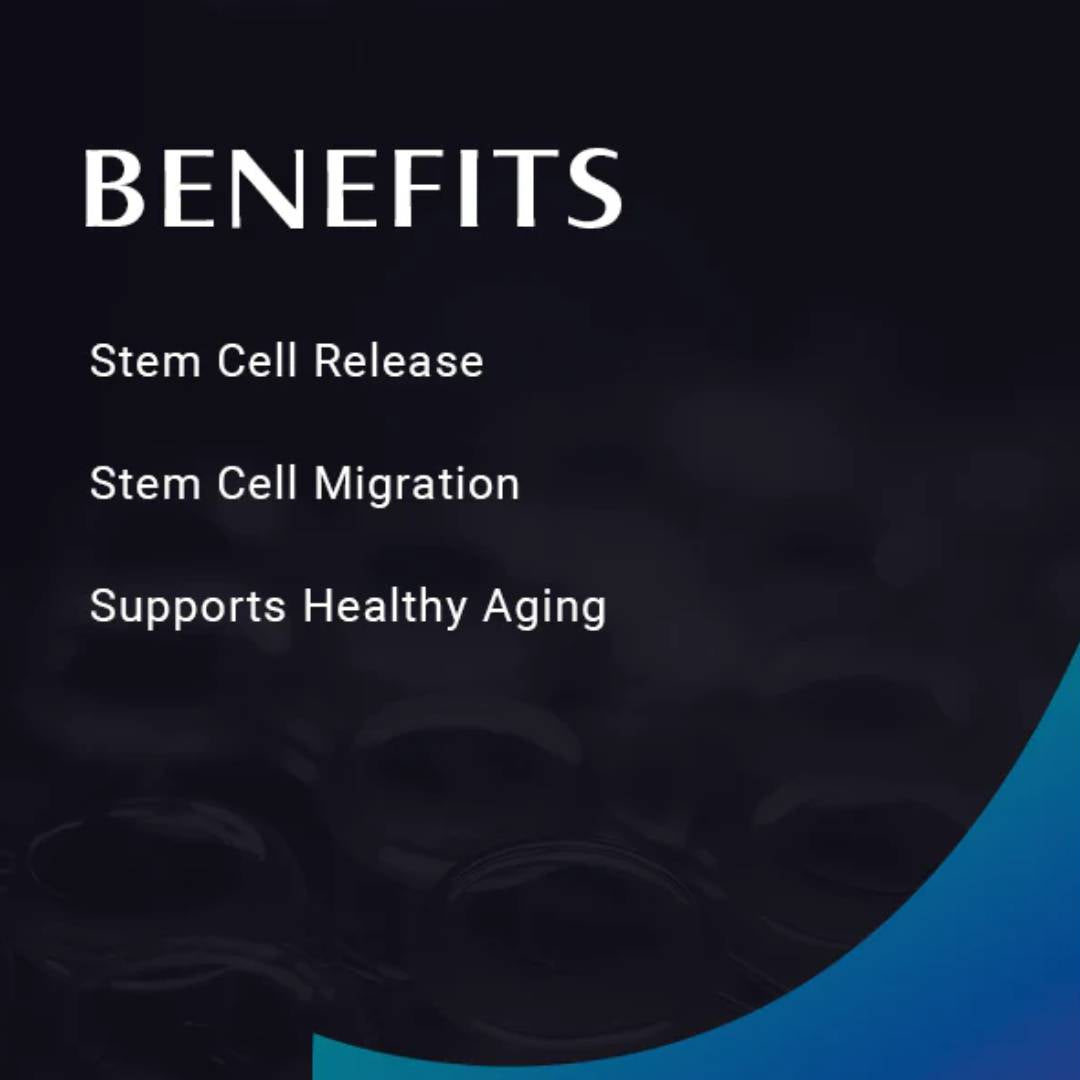 Benefits of STEMREGEN Release supplement including stem cell release, stem cell migration, and support for healthy aging