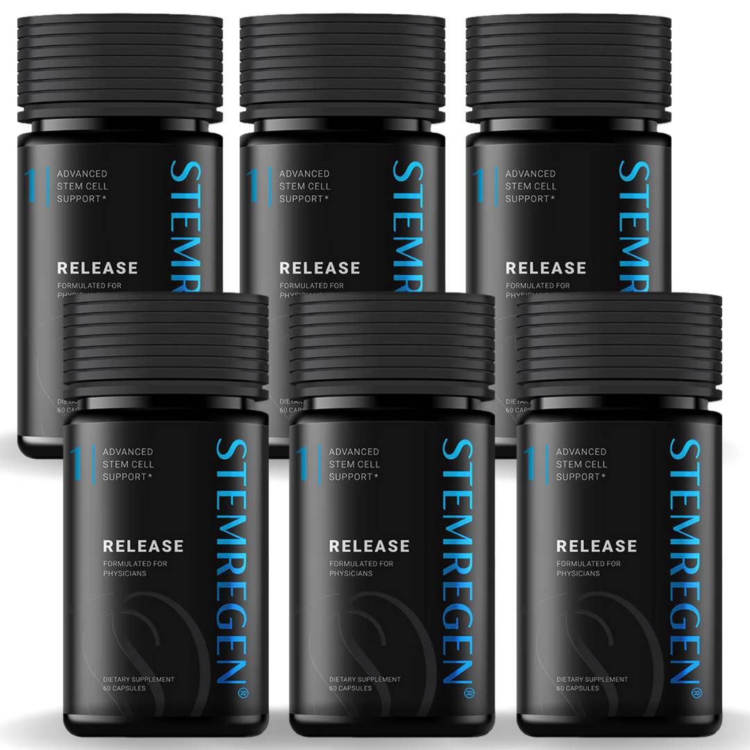 Multiple Stemregen Release supplement 180-day supply for stem cell support, tissue repair, and healthy aging