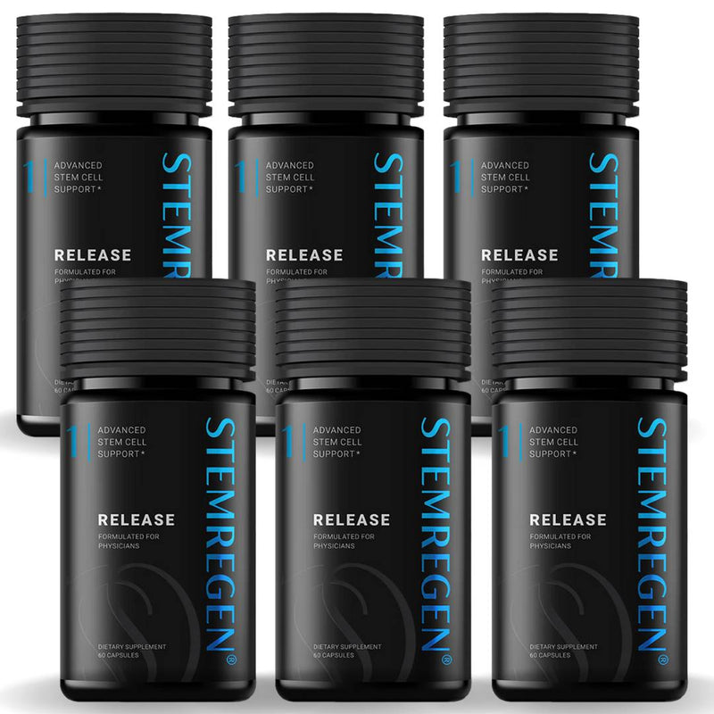Multiple Stemregen Release supplement 180-day supply for stem cell support, tissue repair, and healthy aging