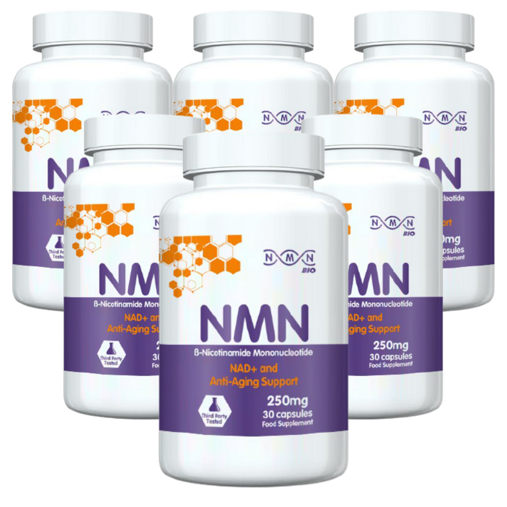 6 Bottles | NMN (beta Nicotinamide Mononucleotide) 250mg | 30 Capsules