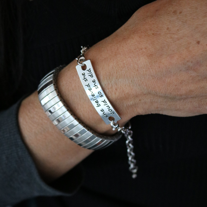 "She Believed She Could So She Did" Bracelet
