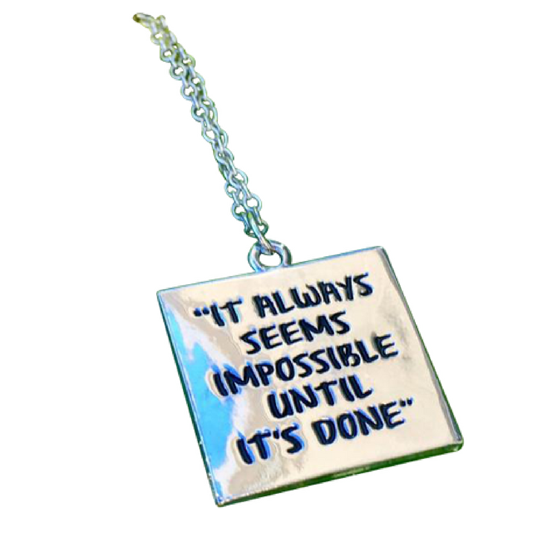 it always seems impossible until its done necklace